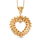 D'Joy AA Salamanca Feueropal Anhänger 925 Silber 750 Gelbgold Vermeil ca. 2,08 ct.