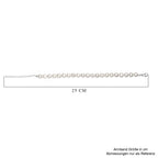 Weiße Süßwasser Perle Armband ca. 19 cm + 5cm Extender, 925 Silber rhodiniert