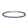 Afrikanischer Amethyst Armband ca. 19 cm 925 Silber rhodiniert ca. 10.00 ct