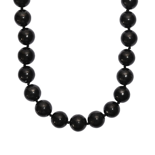 Zum ersten Mal: Große Shungit 14mm Halskette ca. 50 cm ca. 540.00 ct