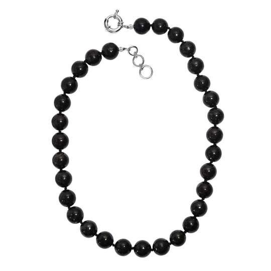 Zum ersten Mal: Große Shungit 14mm Halskette ca. 50 cm ca. 540.00 ct