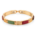 Mehrfarbig Edelsteine Armband ca. 16.5 cm Reine Legierung Goldton ca. 16,00 ct.
