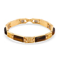 Gelbes Tigerauge Armband ca. 16.5 cm Reine Legierung Goldton ca. 16,00 ct.