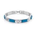 Blauer Howlit Armband ca. 18.5 cm Reine Legierung ca. 16,00 ct.