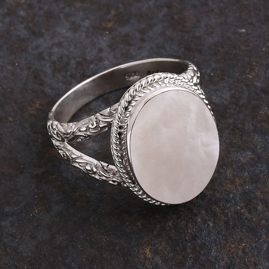 Royal Bali - D'Joy Perlmutt Ring 925 Silber (Größe 17.00)