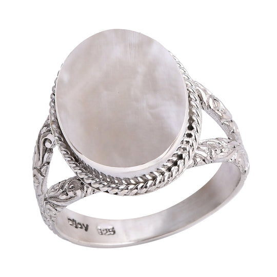 Royal Bali - D'Joy Perlmutt Ring 925 Silber (Größe 17.00)