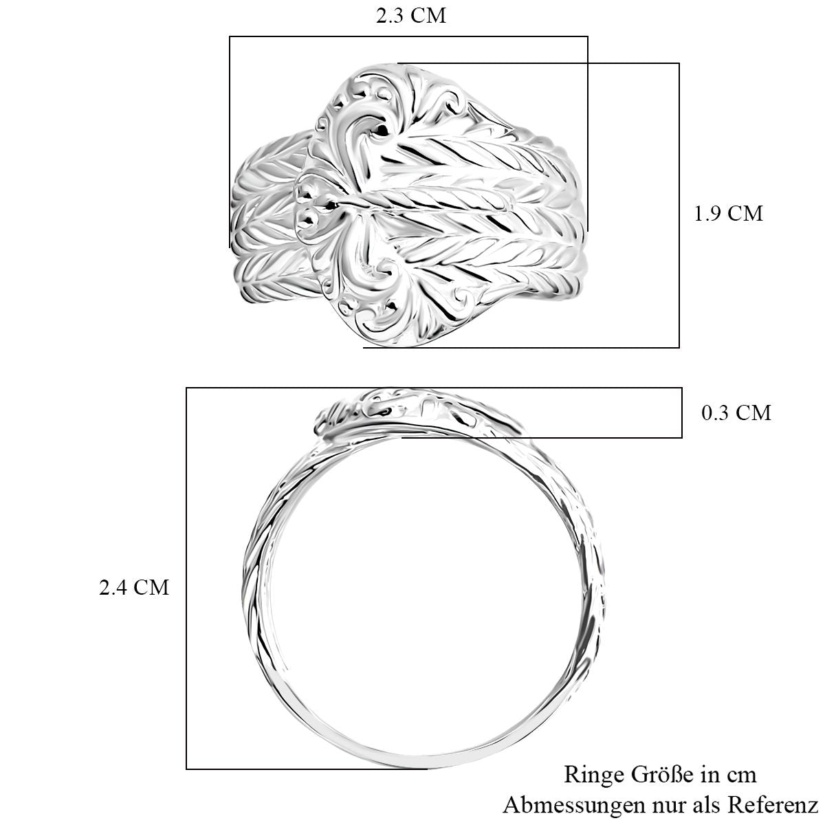 Royal Bali - D Joy 925 Silber Ring (Größe 19.00) ca. 6,10g