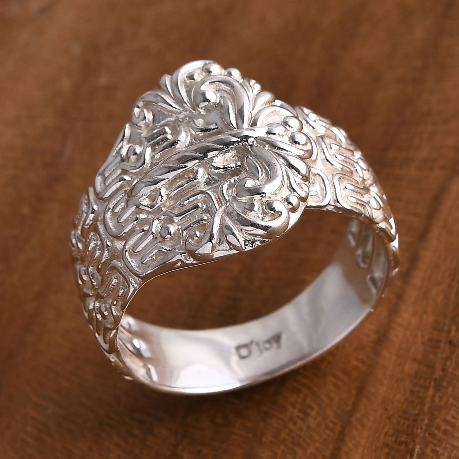 Royal Bali - D Joy 925 Silber Borobudur Schnalle Ring (Größe 17.00) ca. 6,34g
