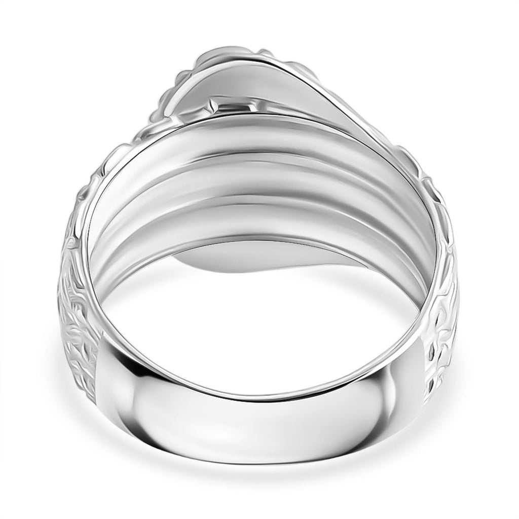 Royal Bali - D Joy 925 Silber Borobudur Schnalle Ring (Größe 17.00) ca. 6,34g