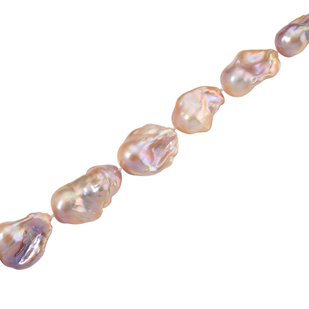 Exklusives Angebot- AAAA Mehrfarbige Süßwasser Barockperle Collier, ca. 45 cm 925 Silber vergoldet (Perlenröße ca. 16-19 mm x 24-30 mm) 520.00 ct