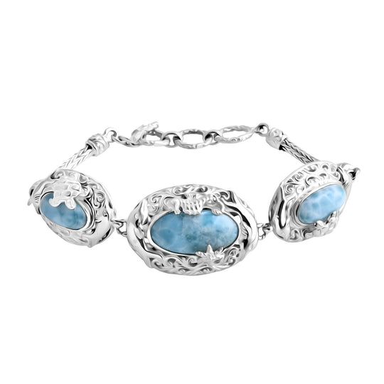 Royal Bali - Premium Regenbogen Mondstein Armband ca. 19 cm 925 Silber ca. 20.45 ct