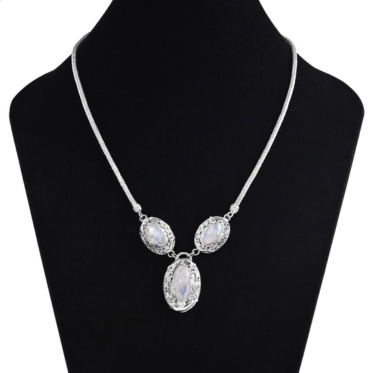 Royal Bali - Larimar Halskette ca. 50 cm 925 Silber ca. 18.29 ct