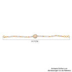 D'Joy AA Natürlicher, äthiopischer Welo Opal Armband ca. 18 cm 925 Silber 750 Gelbgold Vermeil ca. 14.66 ct