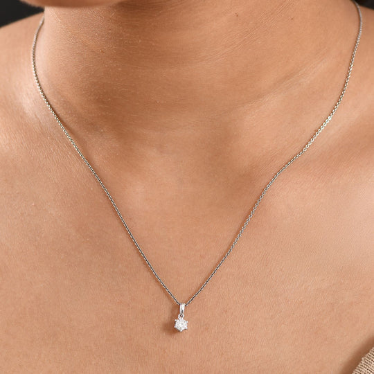 Moissanit Anhänger 925 Silber 750 Roségold Vermeil ca. 0.23 ct
