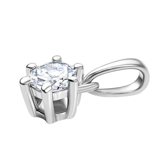 Moissanit Anhänger 925 Silber 750 Roségold Vermeil ca. 0.23 ct