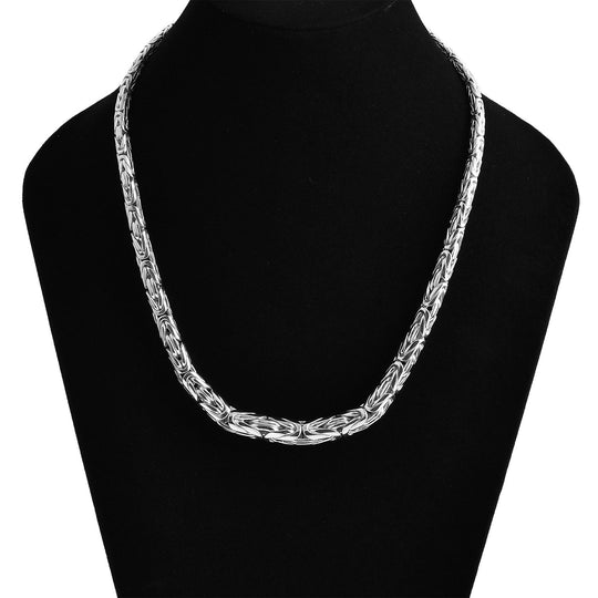 Royal Bali - D Joy 925 Silber Abgestufte Borobudur Halskette ca. 50 cm ca. 97,60g
