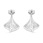 Lustro Stella Weißer Zirkonia Ohrringe 925 Silber rhodiniert