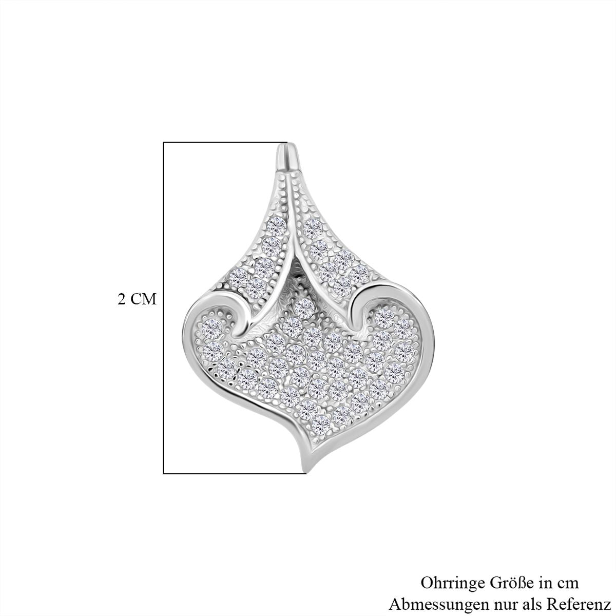 Lustro Stella Weißer Zirkonia Ohrringe 925 Silber rhodiniert