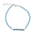 D'Joy blaues Zirkon Armband, 18 cm - 6 ct.