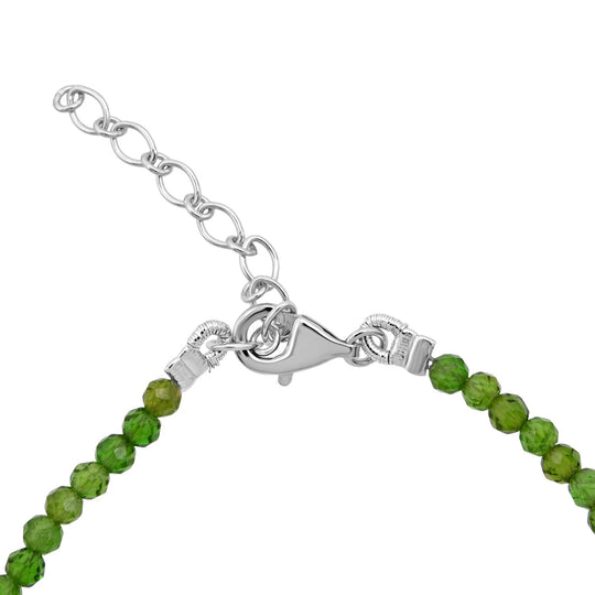 D'joy Blauer Zirkon Armband 18 cm mit 2.5 cm extender, 925 Silber rhodiniert ca. 6.00 ct