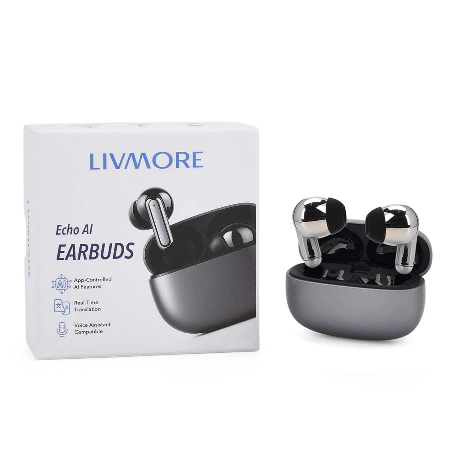 LIVMORE - TWS Bluetooth Übersetzungs Ohrhörer mit Ladecase