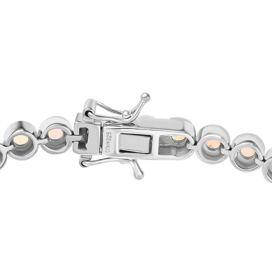 D'Joy AA Natürlicher, äthiopischer Welo Opal Armband ca. 19 cm 925 Silber rhodiniert ca. 8.41 ct