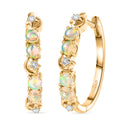 D'Joy AA natürliche, äthiopische Welo Opal und Zirkon Ohrringe - 1 ct.