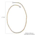 Natürlicher, äthiopischer Welo Opal Halskette ca. 45 cm 925 Silber rhodiniert ca. 45,00 ct.