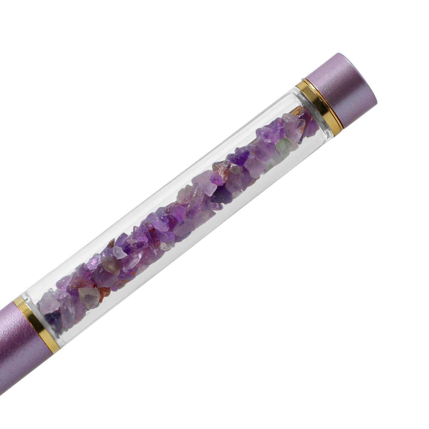 Edelstein Stift Set Amethyst, Stift Schlüsselanhänger Mine, Lila