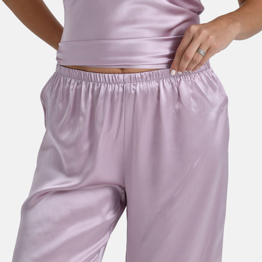 LA MAREY Signature - Seiden-Lounge-Hose aus 100% Maulbeerseide, Größe L, Himmelblau