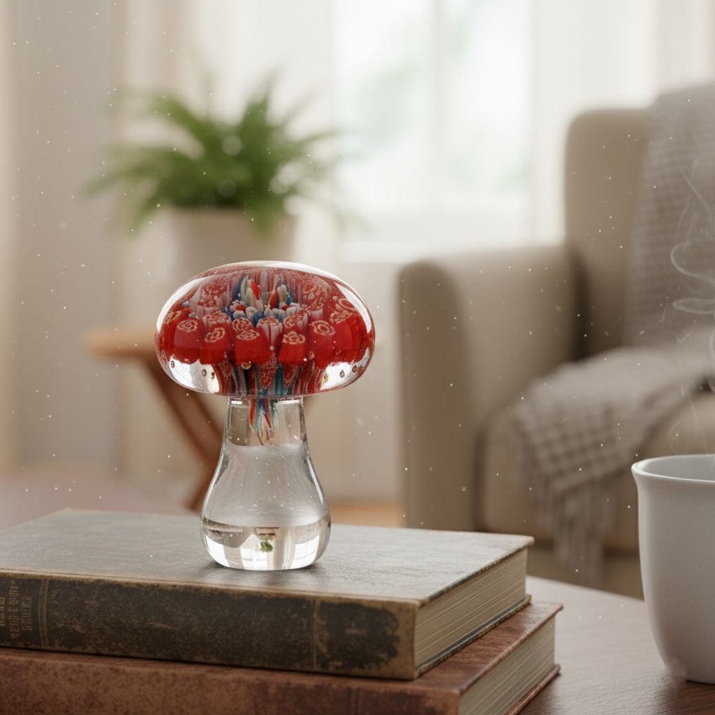 Glasfiguren Kollektion Pilz, 6 x 6 x 9 cm