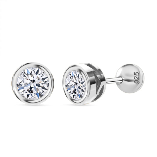 LUXURIANT DIAMOND - Lab Grown Diamant VS-EF SGL zertifiziert Ohrringe 925 Silber 750 Gelbgold Vermeil ca. 0.50 ct
