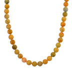 Honig Jade Halskette ca. 50 cm 925 Silber Vergoldet ca. 720.00 ct