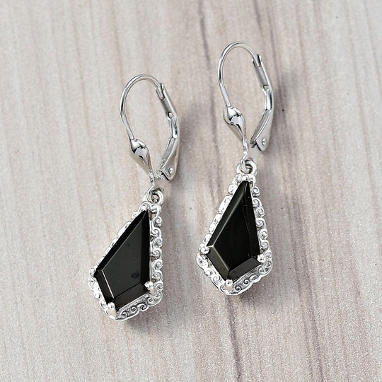 D'Joy Elite Shungit Ohrringe 925 Silber rhodiniert ca. 2.13 ct