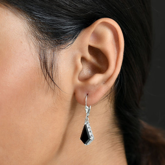 D'Joy Elite Shungit Ohrringe 925 Silber rhodiniert ca. 2.13 ct