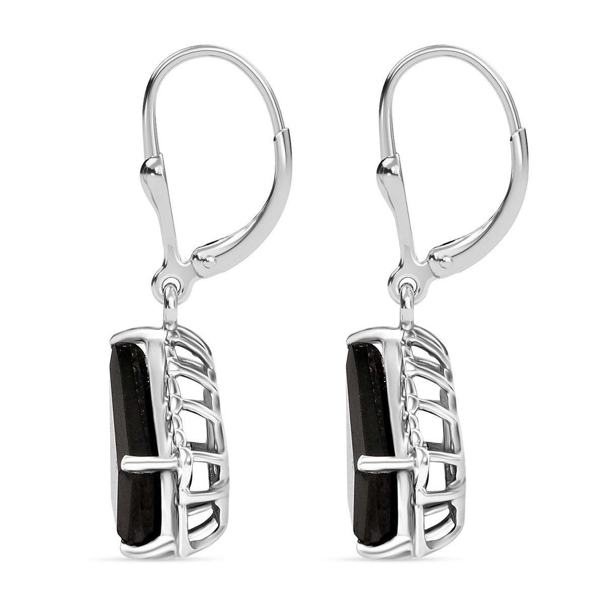 D'Joy Elite Shungit Ohrringe 925 Silber rhodiniert ca. 2.13 ct