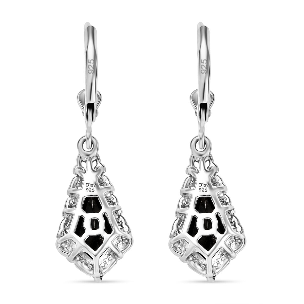 D'Joy Elite Shungit Ohrringe 925 Silber rhodiniert ca. 2.13 ct