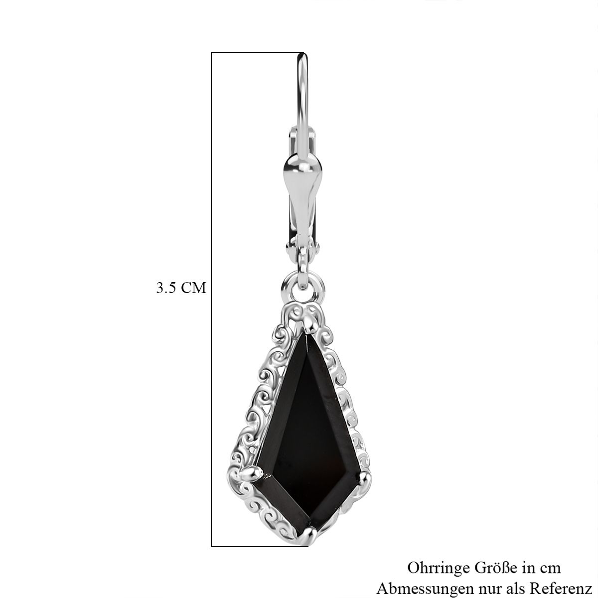 D'Joy Elite Shungit Ohrringe 925 Silber rhodiniert ca. 2.13 ct