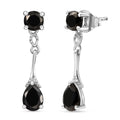 D'Joy Elite Shungit Ohrringe 925 Silber platiniert ca. 1.25 ct