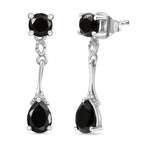 D'Joy Elite Shungit Ohrringe 925 Silber platiniert ca. 1.25 ct