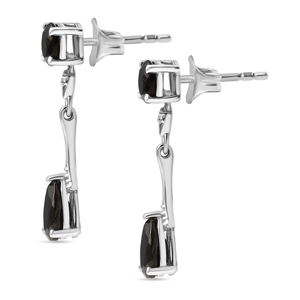 D'Joy Elite Shungit Ohrringe 925 Silber platiniert ca. 1.25 ct
