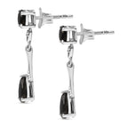 D'Joy Elite Shungit Ohrringe 925 Silber platiniert ca. 1.25 ct