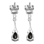 D'Joy Elite Shungit Ohrringe 925 Silber platiniert ca. 1.25 ct