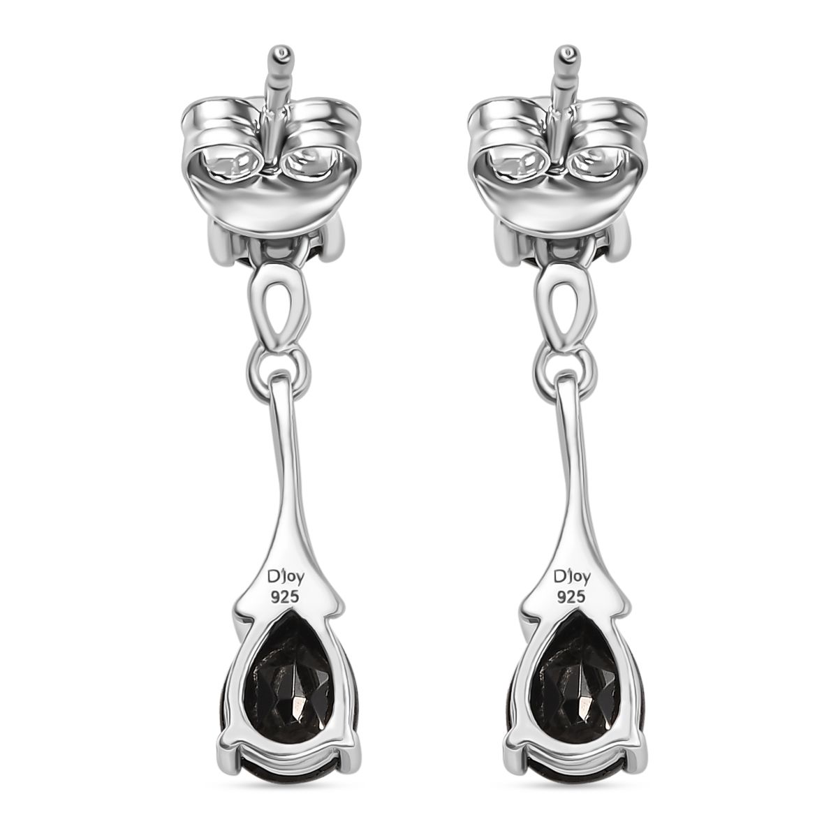 D'Joy Elite Shungit Ohrringe 925 Silber platiniert ca. 1.25 ct