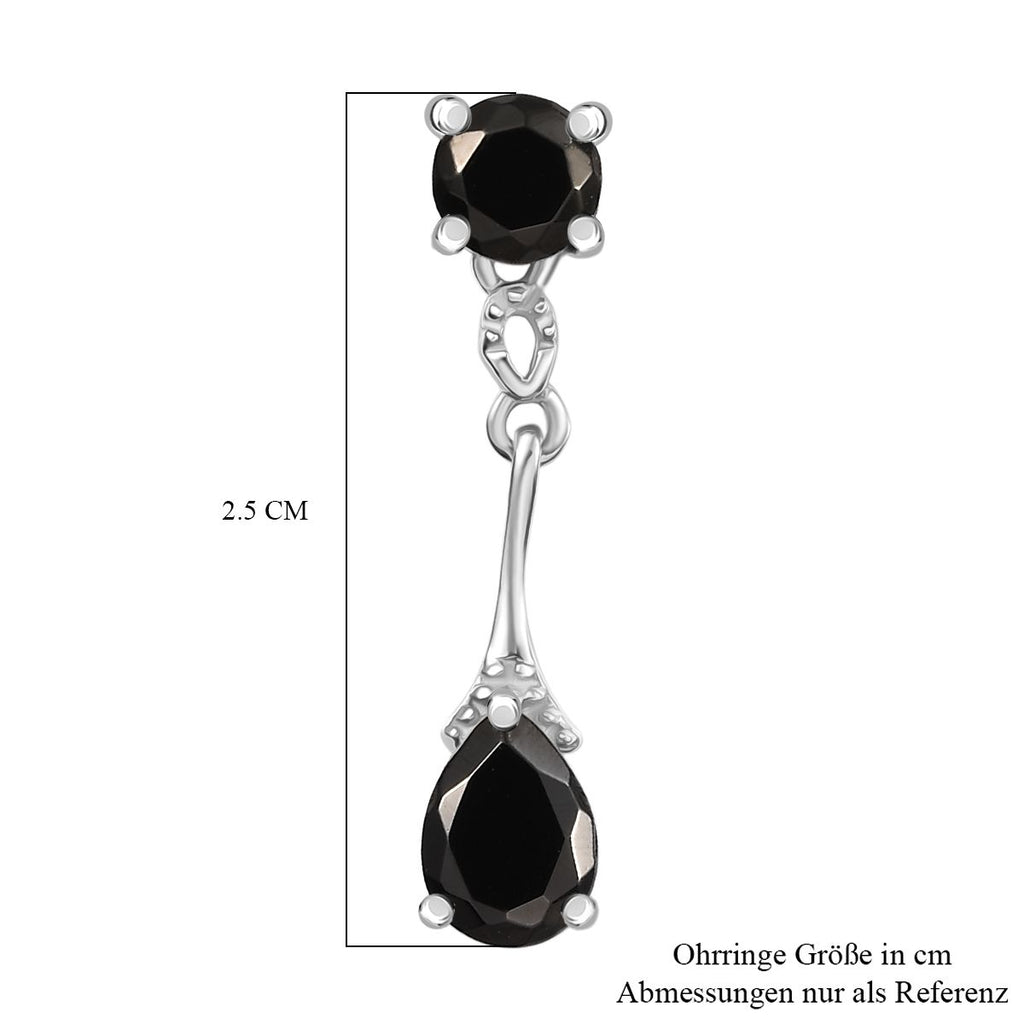 D'Joy Elite Shungit Ohrringe 925 Silber platiniert ca. 1.25 ct