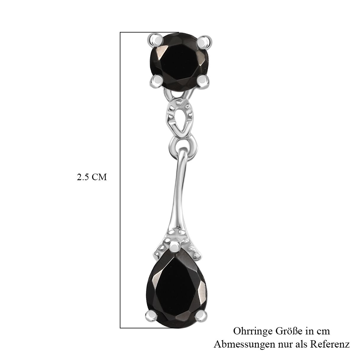 D'Joy Elite Shungit Ohrringe 925 Silber platiniert ca. 1.25 ct