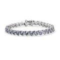 D'Joy Tansanit und Moissanit 18,5cm Armband - 12,24 ct.