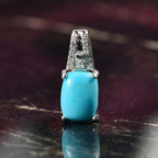 D'Joy AA Sleeping Beauty Türkis, Moissanit Anhänger 925 Silber rhodiniert ca. 1.26 ct
