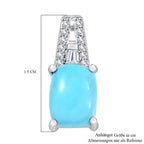 D'Joy AA Sleeping Beauty Türkis, Moissanit Anhänger 925 Silber rhodiniert ca. 1.26 ct