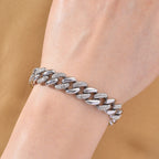 Weißer Kristall Armband ca. 19 cm Standard
